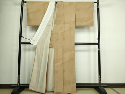 平和屋着物▽江戸小紋 単衣 吉祥花文 正絹 逸品 DAAW9273sf