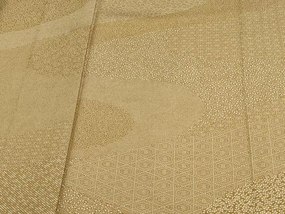 平和屋着物▽江戸小紋 単衣 吉祥花文 正絹 逸品 DAAW9273sf