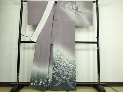 平和屋着物▽訪問着 単衣 絞り 辻が花 暈し染め 正絹 逸品 DAAW9274sf