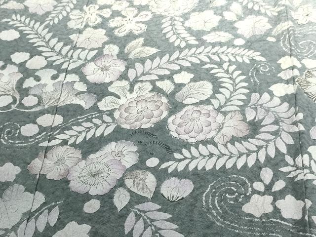 平和屋着物▽訪問着 単衣 絞り 辻が花 暈し染め 正絹 逸品 DAAW9274sf