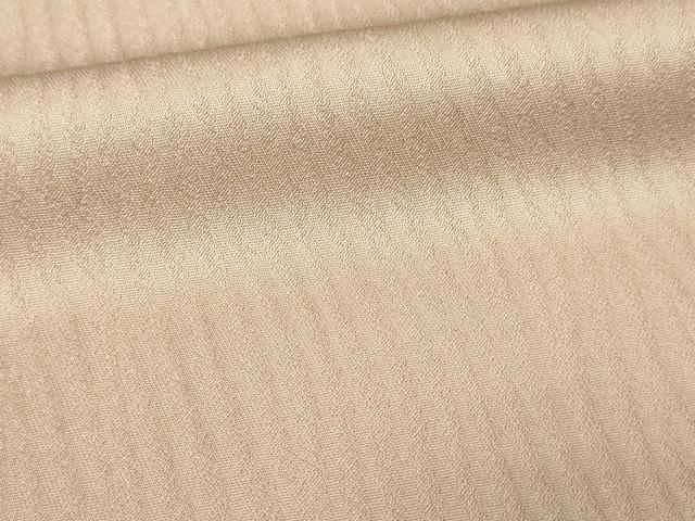 平和屋着物▽加賀友禅の巨匠 初代 由水十久監修 色無地 単衣 縞地紋 白茶色 正絹 逸品 DAAW9281sf