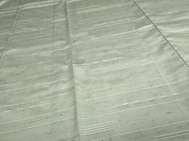 平和屋着物▽上質な紬 単衣 横段文 正絹 逸品 未使用 DAAW9282sf