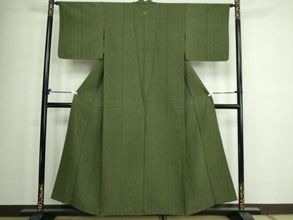 平和屋着物▽上質な紬 単衣 菱間道 正絹 逸品 未使用 DAAW9283sf