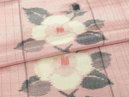平和屋着物▽上質な紬 単衣 舞花文 正絹 逸品 未使用 DAAW9286sf