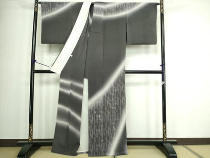 平和屋着物▽訪問着 単衣 霞文 暈し染め 金彩 正絹 逸品 DAAW9290sf