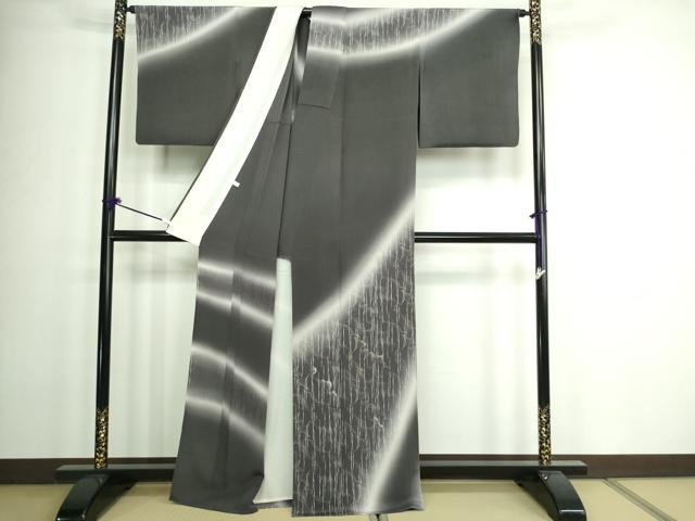 平和屋着物▽訪問着 単衣 霞文 暈し染め 金彩 正絹 逸品 DAAW9290sf