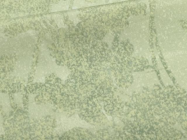 平和屋着物▽石川県指定無形文化財 牛首紬 白山工房 手織り 訪問着 単衣 草花文 正絹 逸品 DAAW9291sf