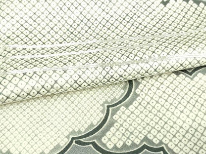 平和屋着物▽男性 訪問着 単衣 駒刺繍 雲重ね文 無落款 正絹 逸品 DAAW9352sf