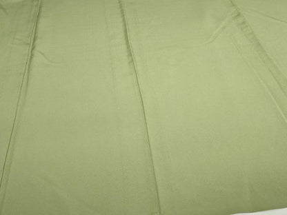 平和屋着物▽上質な色無地 単衣 山葵色 正絹 逸品 DAAW9355sf