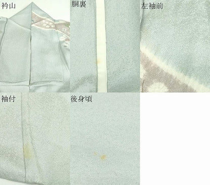 平和屋着物▽訪問着 単衣 絞り 刺繍 草花文 金彩 正絹 逸品 DAAW9357sf