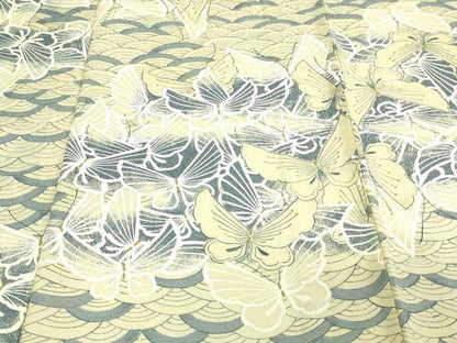 平和屋着物▽上質な小紋 単衣 舞蝶文 金彩 正絹 逸品 DAAW9358sf