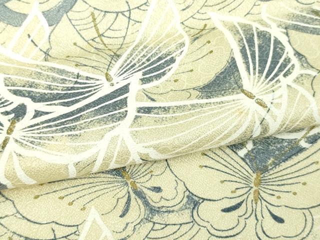 平和屋着物▽上質な小紋 単衣 舞蝶文 金彩 正絹 逸品 DAAW9358sf