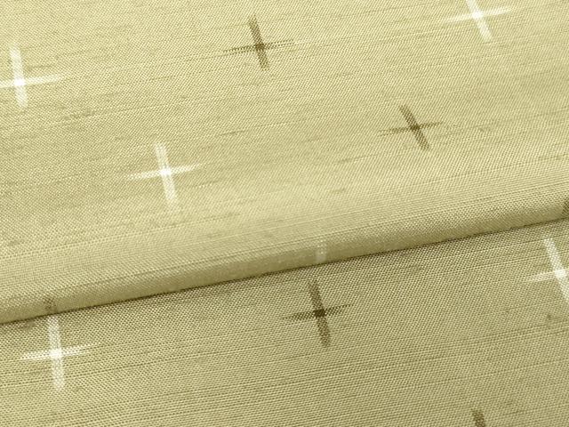 平和屋着物▽上質な紬 単衣 十字絣 正絹 逸品 DAAW9359sf