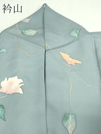 平和屋着物▽上質な小紋 単衣 手描き 枝花文 正絹 逸品 DAAW9362sf