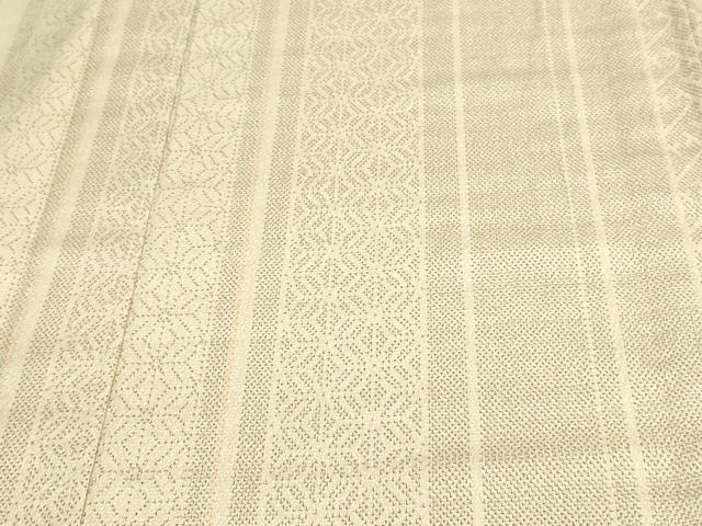 平和屋着物▽本塩沢 単衣 麻の葉間道 正絹 逸品 DAAW9363sf
