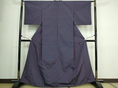 平和屋着物▽上質な紬 単衣 間道 正絹 逸品 DAAW9370sf