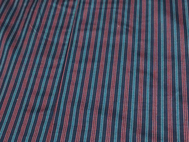平和屋着物▽上質な紬 単衣 間道 正絹 逸品 DAAW9370sf