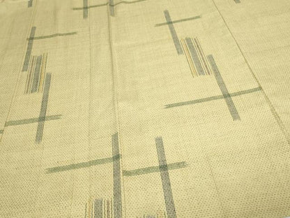 平和屋着物▽上質な紬 単衣 十字絣 正絹 逸品 DAAW9372sf