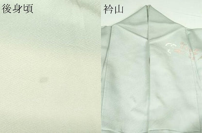平和屋着物▽訪問着　単衣　草花文　暈し染め　金彩　正絹　逸品　DAAW9374sf