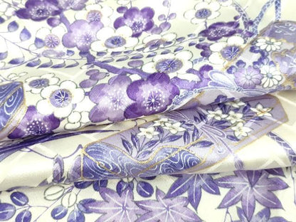 平和屋着物▽上質な小紋 単衣 文箱花文 金彩 正絹 逸品 DAAW9377sf