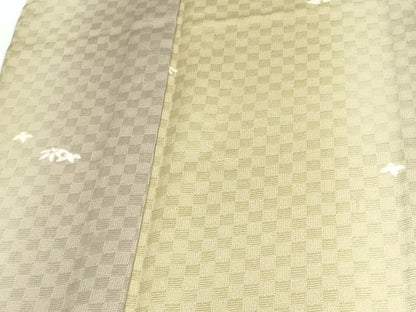 平和屋着物▽上質な小紋 単衣 笹文 暈し染め 正絹 逸品 DAAW9379sf