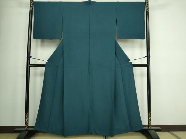 平和屋着物▽上質な色無地 単衣 草葉地紋 褐返色 正絹 逸品 DAAW9380sf