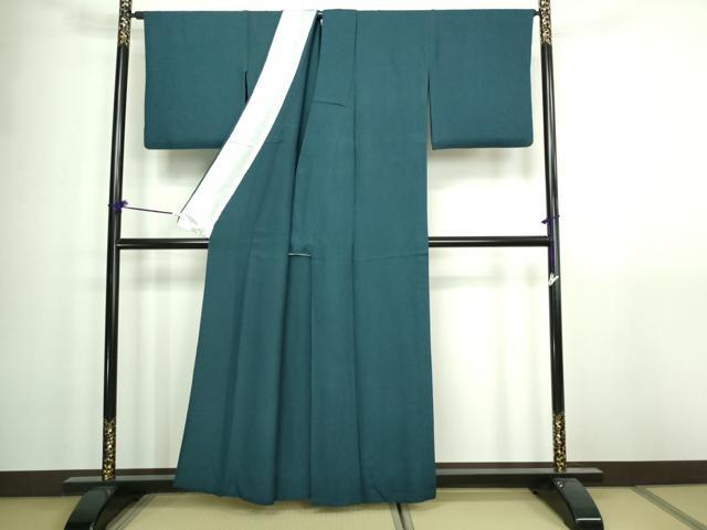 平和屋着物▽上質な色無地 単衣 草葉地紋 褐返色 正絹 逸品 DAAW9380sf