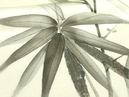 平和屋着物▽訪問着 単衣 手描き 笹竹文 正絹 逸品 DAAW9384sf