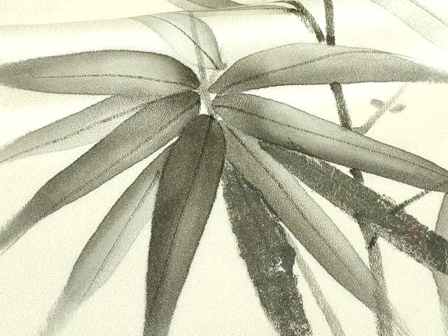 平和屋着物▽訪問着 単衣 手描き 笹竹文 正絹 逸品 DAAW9384sf