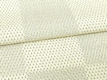 平和屋着物▽本塩沢 単衣 110亀甲 市松文様 正絹 逸品 DAAW9385sf
