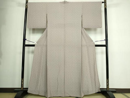 平和屋着物▽上質な小紋 単衣 青海波 正絹 逸品 未使用 DAAW9386sf