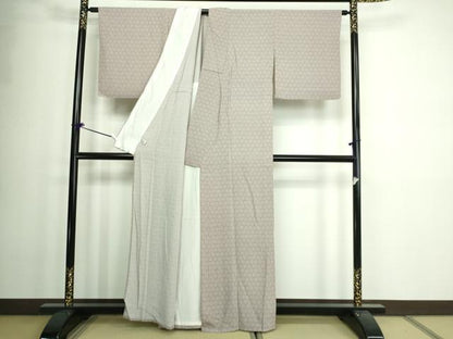 平和屋着物▽上質な小紋 単衣 青海波 正絹 逸品 未使用 DAAW9386sf