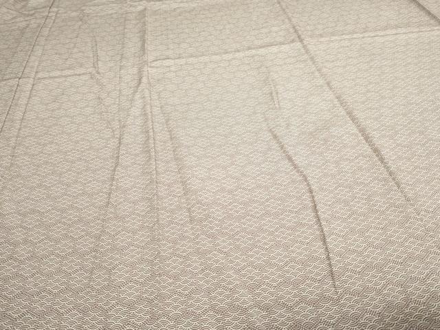 平和屋着物▽上質な小紋 単衣 青海波 正絹 逸品 未使用 DAAW9386sf