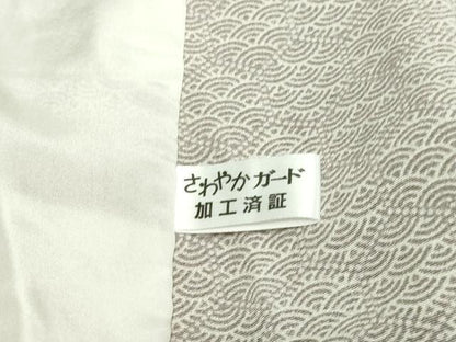 平和屋着物▽上質な小紋 単衣 青海波 正絹 逸品 未使用 DAAW9386sf