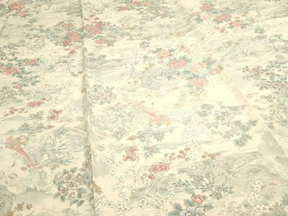 平和屋着物▽上質な小紋 単衣 草花文 正絹 逸品 未使用 DAAW9387sf