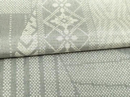 平和屋着物▽訪問着 単衣 本塩沢 やまだ織 花菱文 正絹 逸品 DAAW9388sf