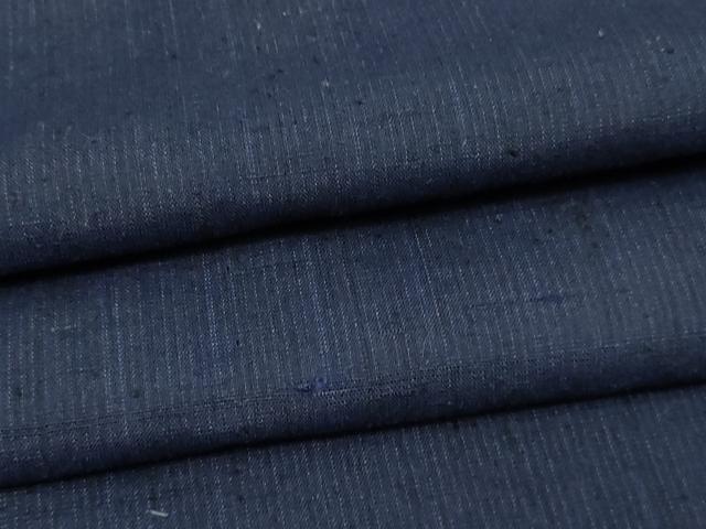 平和屋着物▽男性 紬 単衣 鉄紺色 正絹 逸品 DAAW9389sf