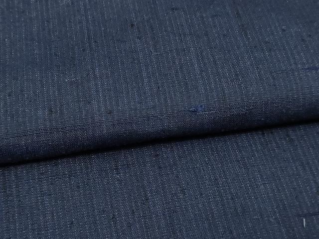 平和屋着物▽男性 紬 単衣 鉄紺色 正絹 逸品 DAAW9389sf