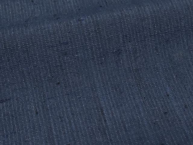 平和屋着物▽男性 紬 単衣 鉄紺色 正絹 逸品 DAAW9389sf
