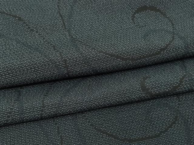 平和屋着物▽本塩沢 単衣 130亀甲 唐草文 正絹 逸品 DAAW9395sf