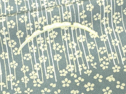 平和屋着物▽上質な小紋 単衣 芝花文 暈し染め 正絹 逸品 DAAW9397sf