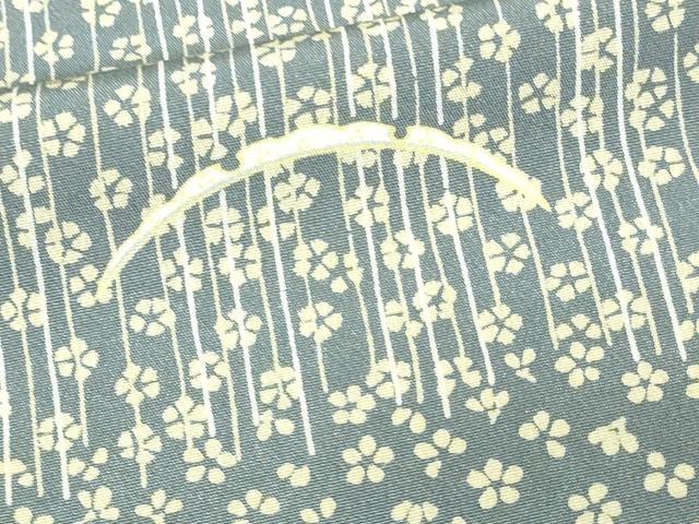平和屋着物▽上質な小紋 単衣 芝花文 暈し染め 正絹 逸品 DAAW9397sf