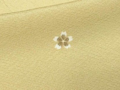 平和屋着物▽上質な小紋 単衣 舞桜文 正絹 逸品 DAAW9398sf