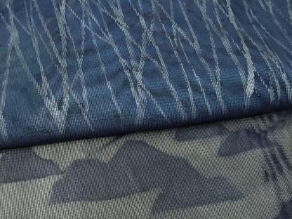 平和屋着物▽訪問着 無双 紗袷 紗×紗 風景文 暈し染め 正絹 逸品 DAAW9399sf
