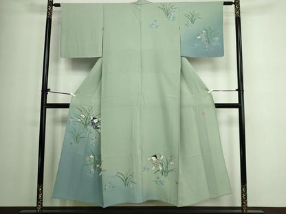 平和屋着物▽十日町友禅作家 関口遼一 訪問着 単衣 童子遊び 暈し染め 正絹 逸品 DAAW9403sf