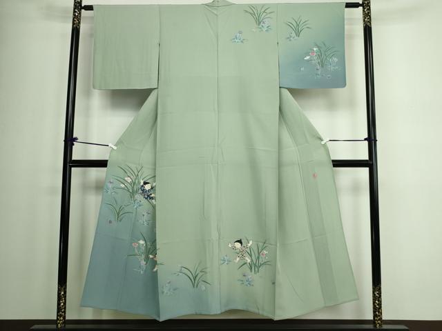 平和屋着物▽十日町友禅作家 関口遼一 訪問着 単衣 童子遊び 暈し染め 正絹 逸品 DAAW9403sf