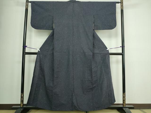 平和屋着物▽上質な小紋 単衣 間道 綿 逸品 DAAW9406sf