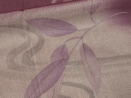 平和屋着物▽訪問着 無双 紗袷 紗×縦絽 流水枝葉文 暈し染め 正絹 逸品 DAAW9419sf