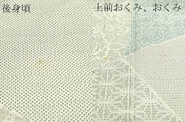 平和屋着物▽訪問着 結城紬 単衣 100亀甲 唐草文 正絹 逸品 DAAW9422sf