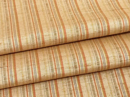 平和屋着物▽上質な紬 　単衣　間道 　正絹　逸品　未使用　DAAW9427sf